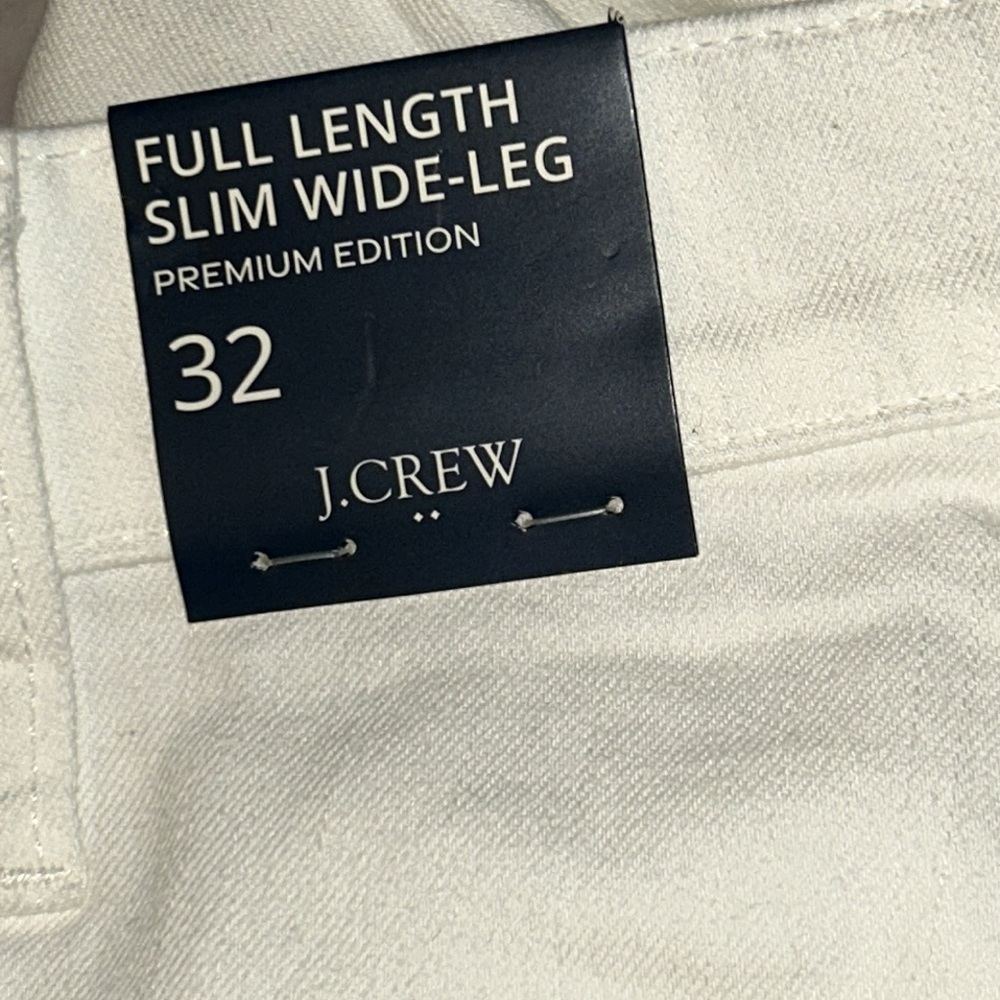 NWT J Crew Factory Slim wide-leg sailor jean in all-day stretch Seashell White - Picture 5 of 12